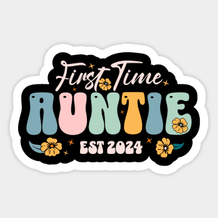 First Time Auntie Est 2024 Sticker